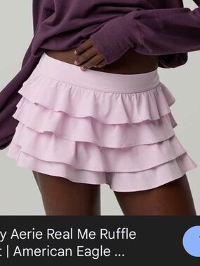 ISO aerie Real Me Ruffle Short in SIZE XS
